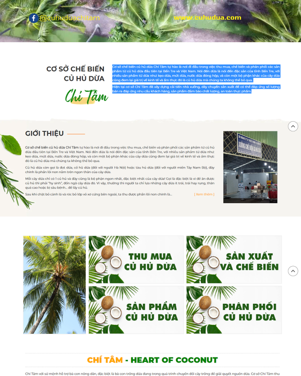 Củ hủ dừa Bến Tre