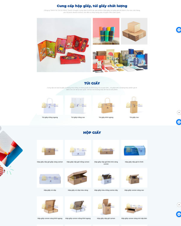 Cung cấp sỉ Hộp giấy Túi giấy