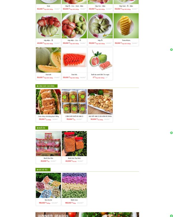 Web bán trái cây